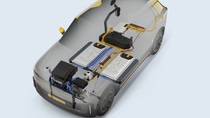 A car where the focus is on powertrain. A car where the focus is on powertrain.