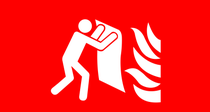 Fire Blanket Symbol Sign Isolate On White Background,Vector Illustration EPS.10 Fire Blanket Symbol Sign Isolate On White Background,Vector Illustration EPS.10